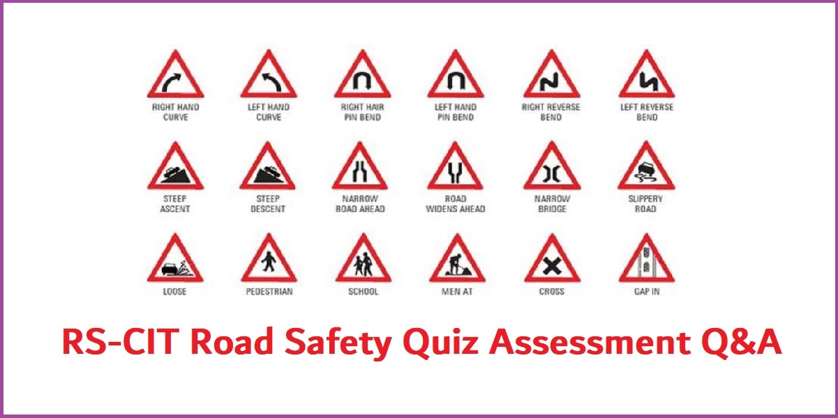 RSCIT Road Safety Quiz Assessment Answer in Hindi