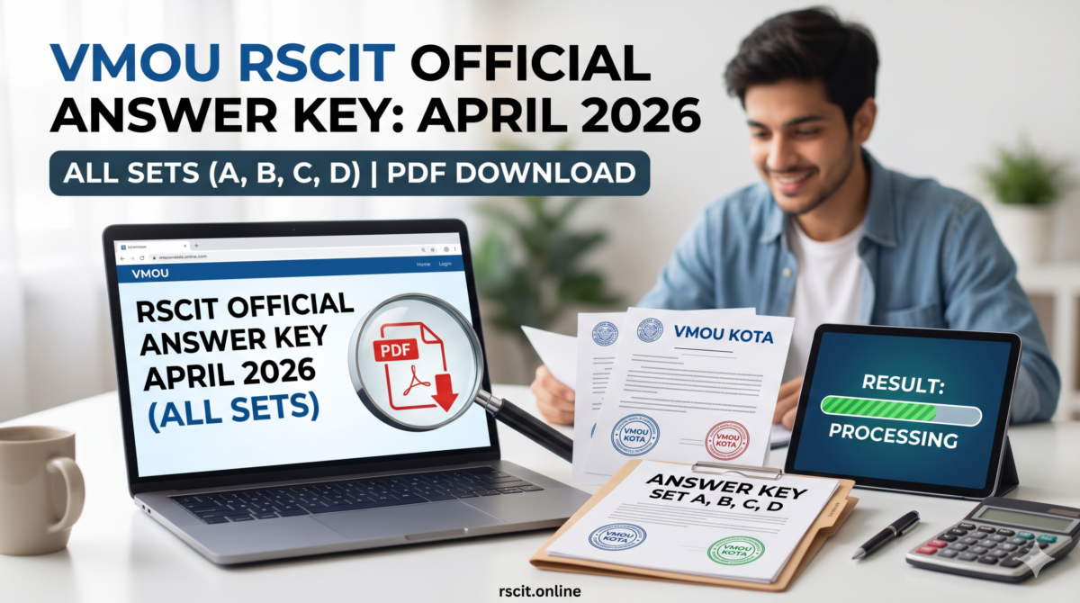 RSCIT Answer Key April 2026 PDF Download (All Sets A, B, C, D)